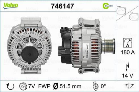 Valeo 746147 - Генератор avtolavka.club