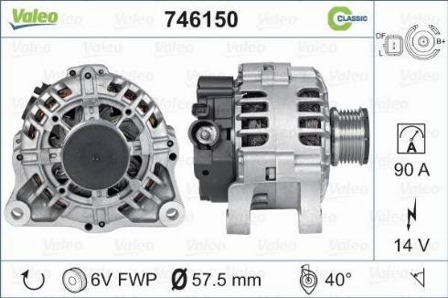 Valeo 746150 - Генератор avtolavka.club