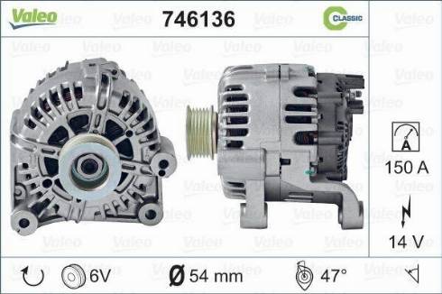 Valeo 746136 - Генератор avtolavka.club