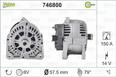 Valeo 746800 - Генератор avtolavka.club