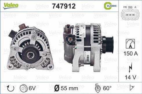 Valeo 747912 - Генератор avtolavka.club