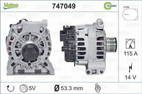 Valeo 747049 - Генератор avtolavka.club