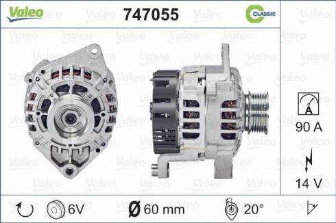 Valeo 747055 - Генератор avtolavka.club