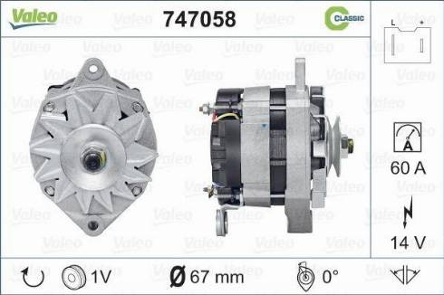 Valeo 747058 - Генератор avtolavka.club