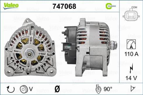 Valeo 747068 - Генератор avtolavka.club