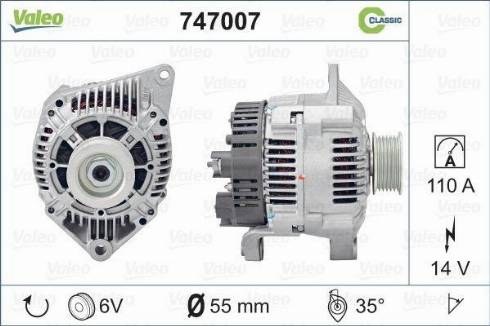 Valeo 747007 - Генератор avtolavka.club