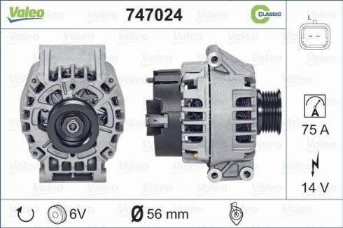 Valeo 747024 - Генератор avtolavka.club