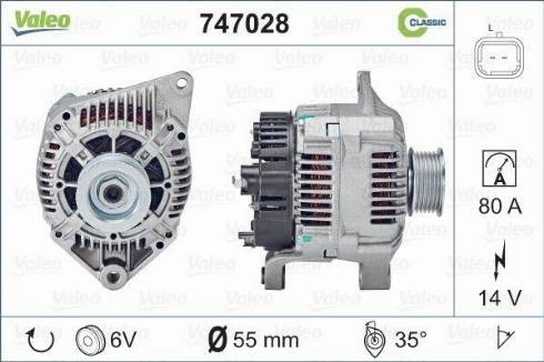 Valeo 747028 - Генератор avtolavka.club