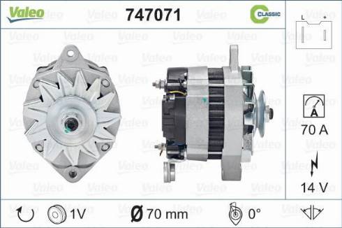 Valeo 747071 - Генератор avtolavka.club