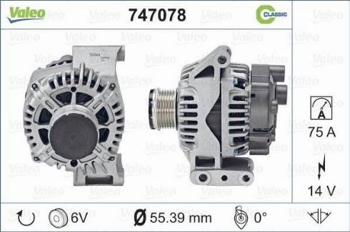 Valeo 747078 - Генератор avtolavka.club