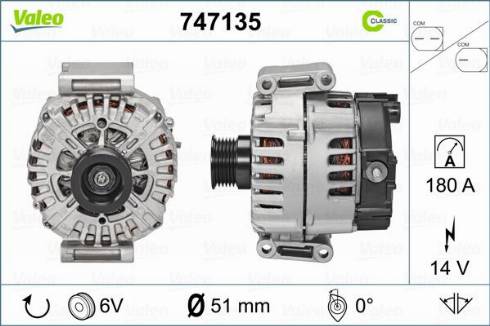 Valeo 747135 - Генератор avtolavka.club