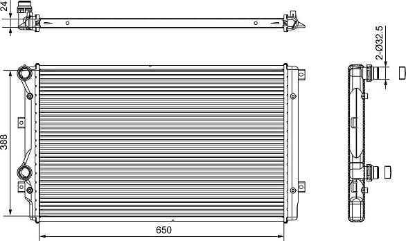 Valeo 701540 - Радіатор, охолодження двигуна avtolavka.club