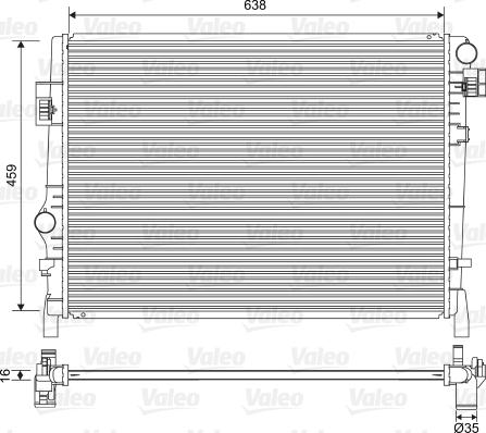 Valeo 701553 - Радіатор, охолодження двигуна avtolavka.club