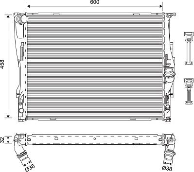 Valeo 701576 - Радіатор, охолодження двигуна avtolavka.club