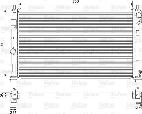 Valeo 701571 - Радіатор, охолодження двигуна avtolavka.club