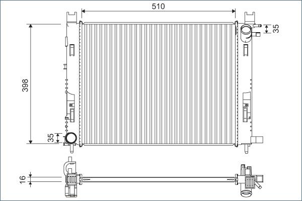 Valeo 701120 - Радіатор, охолодження двигуна avtolavka.club