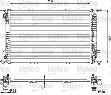 Valeo 701715 - Радіатор, охолодження двигуна avtolavka.club