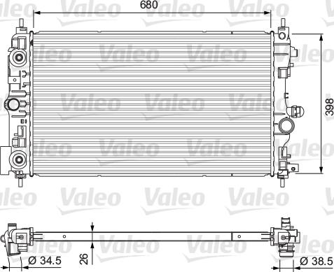 Valeo 701733 - Радіатор, охолодження двигуна avtolavka.club
