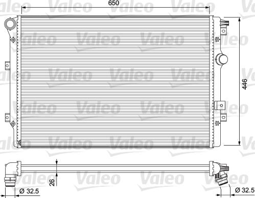 Valeo 701728 - Радіатор, охолодження двигуна avtolavka.club