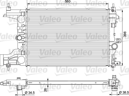 Valeo 701723 - Радіатор, охолодження двигуна avtolavka.club