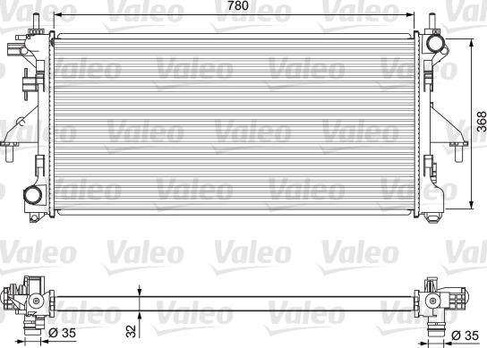 Valeo 701727 - Радіатор, охолодження двигуна avtolavka.club