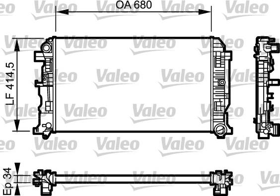 Valeo 734930 - Радіатор, охолодження двигуна avtolavka.club