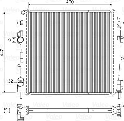 Valeo 734922 - Радіатор, охолодження двигуна avtolavka.club