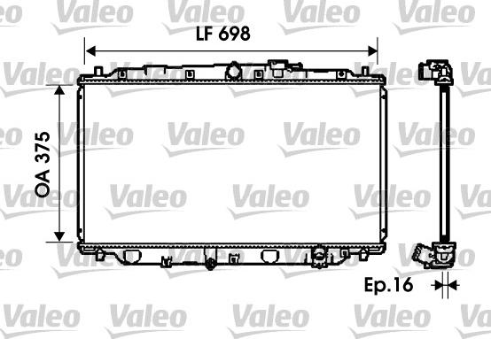 Valeo 734624 - Радіатор, охолодження двигуна avtolavka.club