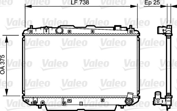 Valeo 734397 - Радіатор, охолодження двигуна avtolavka.club