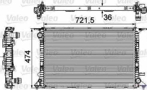 Valeo 735474 - Радіатор, охолодження двигуна avtolavka.club