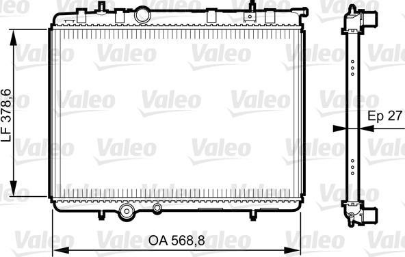 Valeo 735598 - Радіатор, охолодження двигуна avtolavka.club