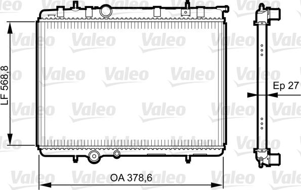 Valeo 735597 - Радіатор, охолодження двигуна avtolavka.club