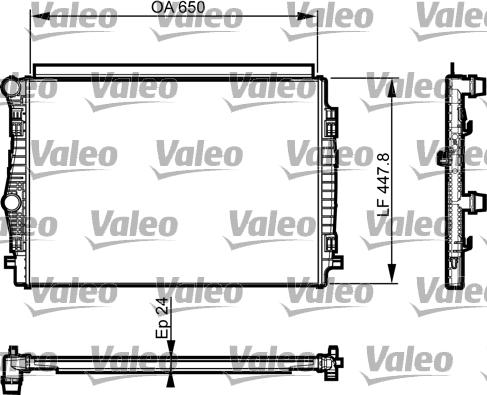 Valeo 735559 - Радіатор, охолодження двигуна avtolavka.club