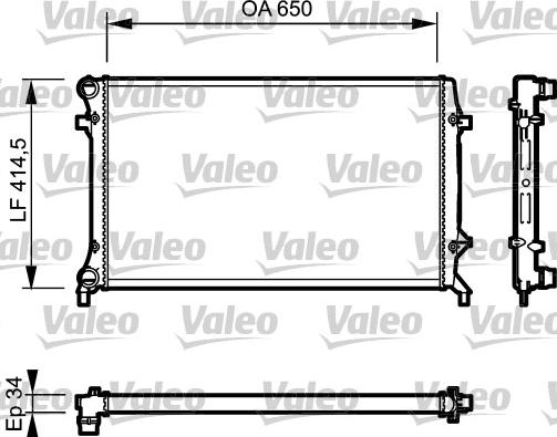 Valeo 735121 - Радіатор, охолодження двигуна avtolavka.club