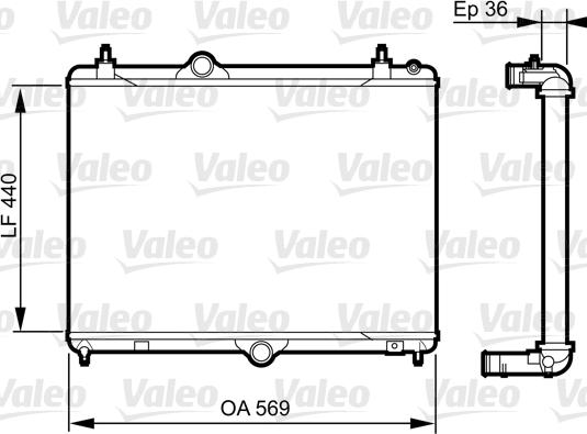 Valeo 735371 - Радіатор, охолодження двигуна avtolavka.club