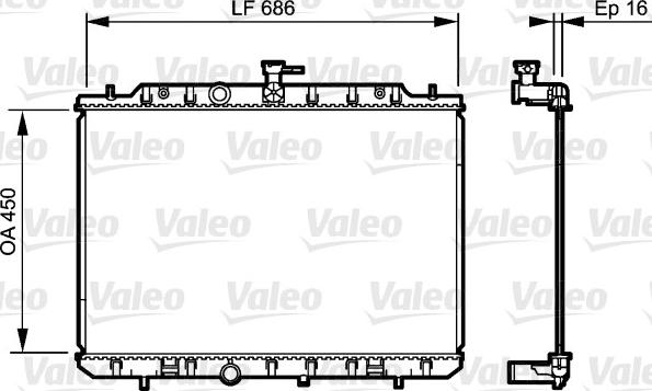 Valeo 735205 - Радіатор, охолодження двигуна avtolavka.club