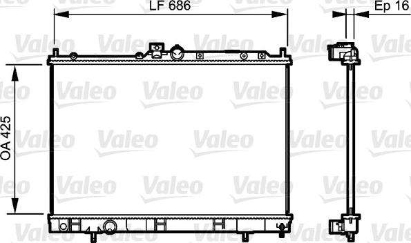 Valeo 735201 - Радіатор, охолодження двигуна avtolavka.club
