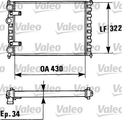 Valeo 730946 - Радіатор, охолодження двигуна avtolavka.club