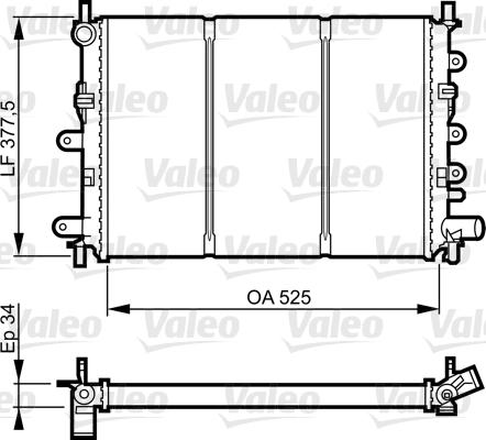 Valeo 730858 - Радіатор, охолодження двигуна avtolavka.club