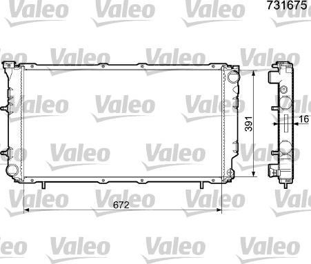 Valeo 731675 - Радіатор, охолодження двигуна avtolavka.club