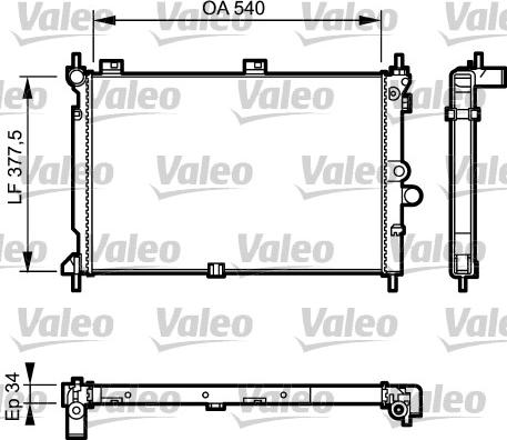 Valeo 731022 - Радіатор, охолодження двигуна avtolavka.club