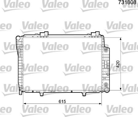 Valeo 731808 - Радіатор, охолодження двигуна avtolavka.club