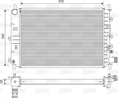 Valeo 731300 - Радіатор, охолодження двигуна avtolavka.club