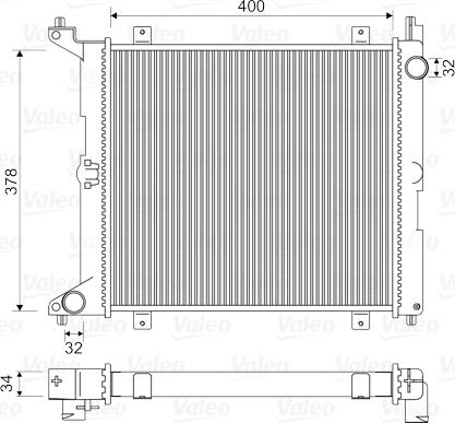 Valeo 731211 - Радіатор, охолодження двигуна avtolavka.club