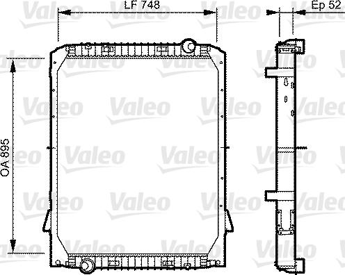 Valeo 733482 - Радіатор, охолодження двигуна avtolavka.club