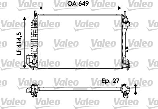 Valeo 732947 - Радіатор, охолодження двигуна avtolavka.club