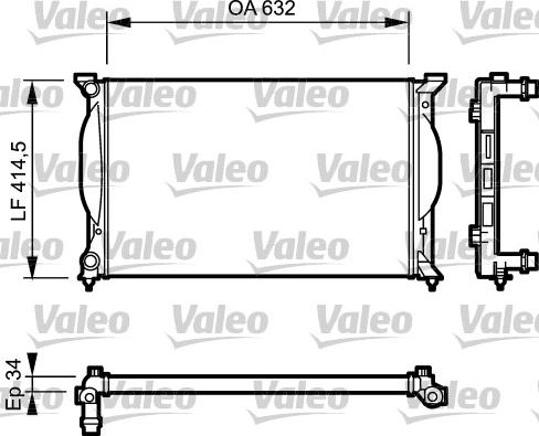 Valeo 732963 - Радіатор, охолодження двигуна avtolavka.club