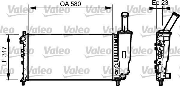 Valeo 732923 - Радіатор, охолодження двигуна avtolavka.club