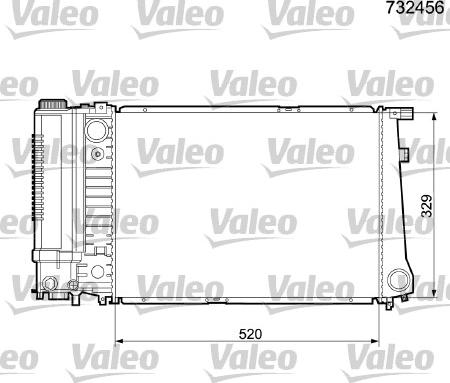 Valeo 732456 - Радіатор, охолодження двигуна avtolavka.club