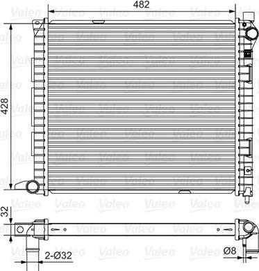 Valeo 732400 - Радіатор, охолодження двигуна avtolavka.club